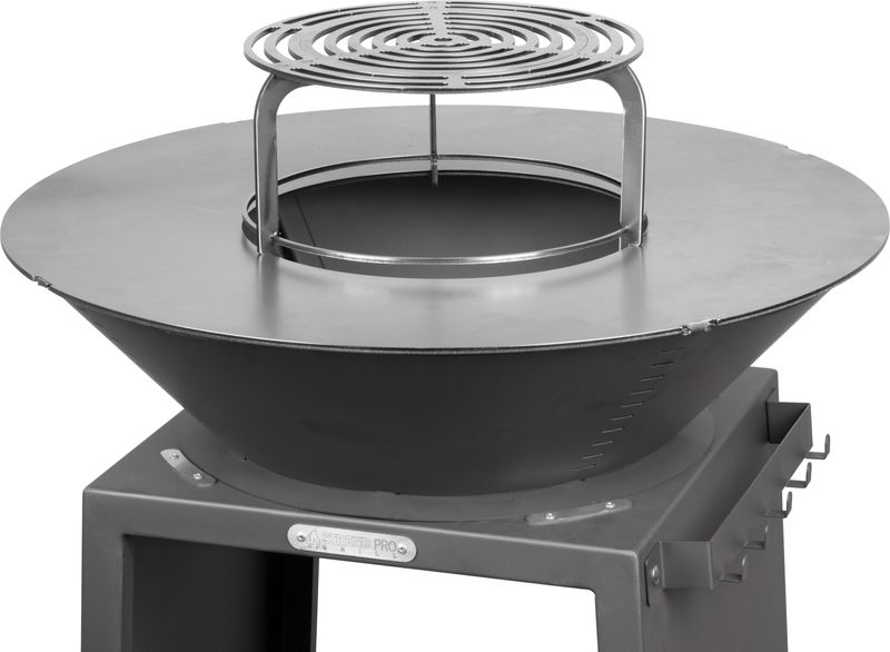 Gril Strend Pro Fiesta, prevedenie antracit, oceľ, priemer 75 cm, s ohniskom – Obrázok 8