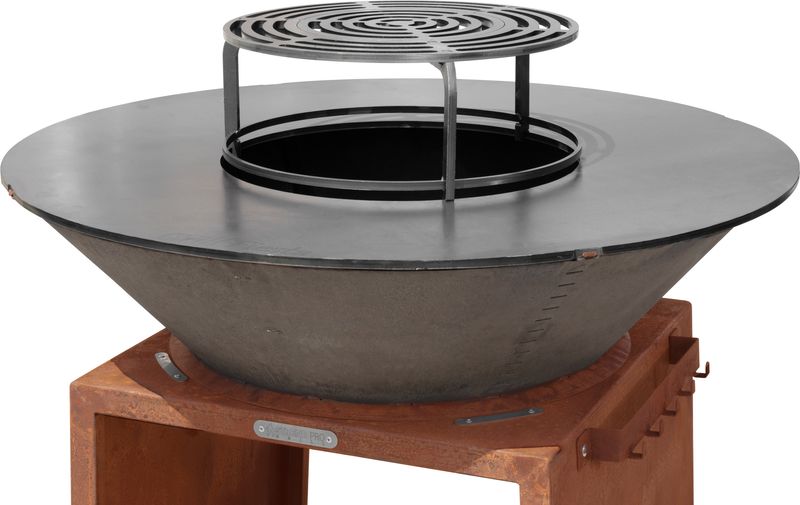 Gril Strend Pro Fiesta, prevedenie rust, oceľ, priemer 100 cm, s ohniskom – Obrázok 2