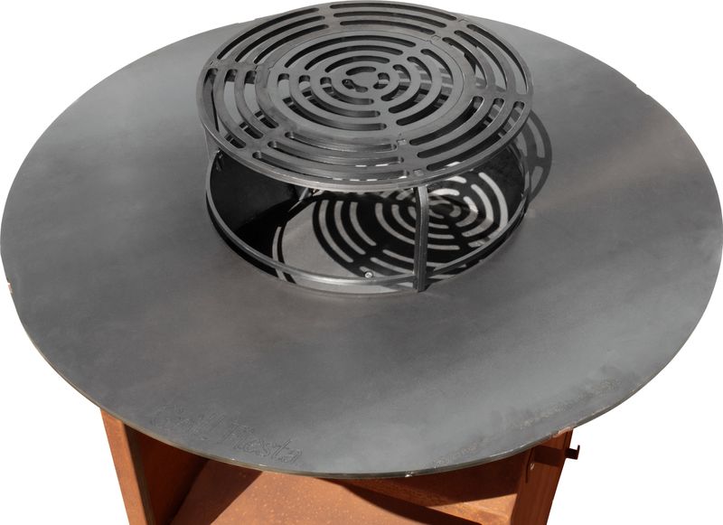 Gril Strend Pro Fiesta, prevedenie rust, oceľ, priemer 100 cm, s ohniskom – Obrázok 6
