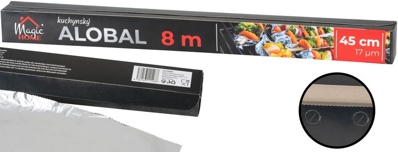 Alobal MagicHome 45 cm, L-8 m, 17 µm, hliníkový, grilovací, EXTRA STRONG – Obrázok 6