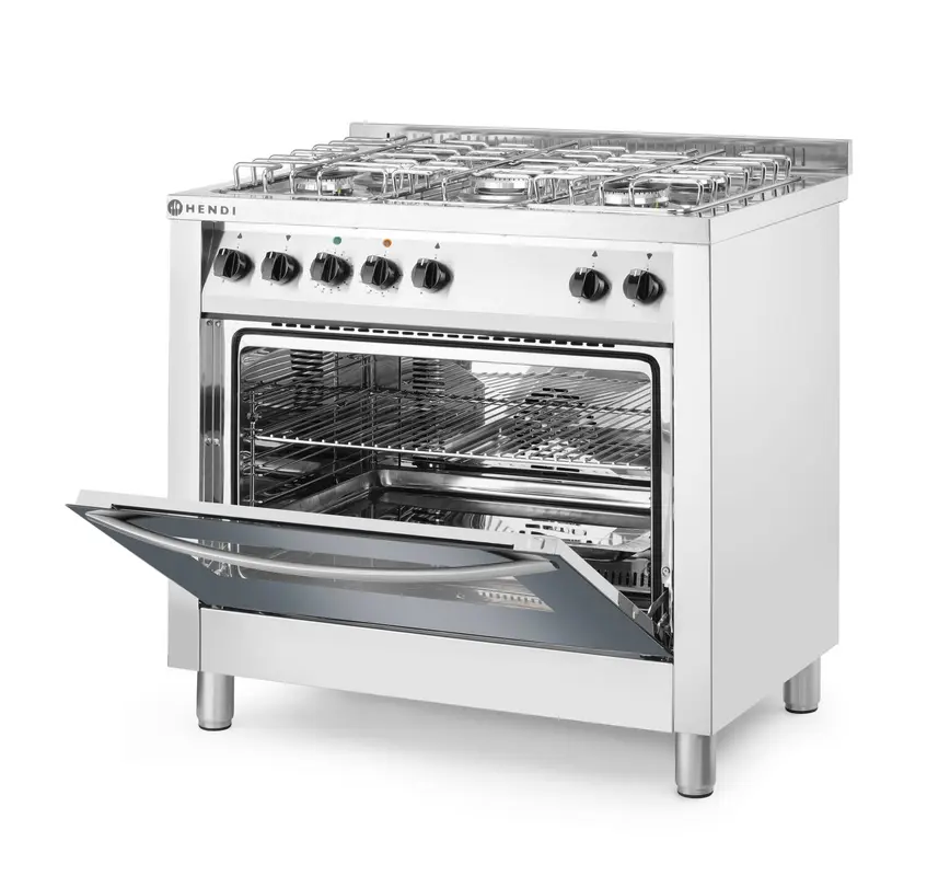 Plynový sporák s 5 horákmi, HENDI, Smart, 230V/3000W, 17000kW, 900x600x(H)900mm – Obrázok 2