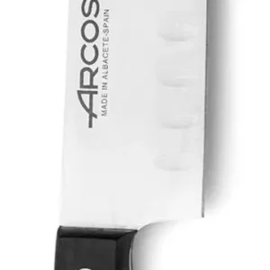 Nôž Santoku s okrajom Granton, séria UNIVERSAL, Arcos, Čierna, (L)290mm