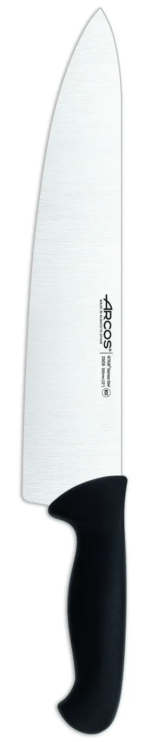 Nôž Chef so širokou čepeľou, séria 2900, Arcos, Čierna, (L)435mm