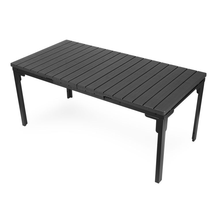 Rozkladací záhradný stôl 180-240 cm, až 12 miest na sedenie, oceľ, HDPE, sivý, MultiGarden – Obrázok 5