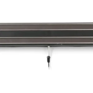 Magnetická lišta s háčikmi, HENDI, 3 háčiky, Čierna, (L)340mm