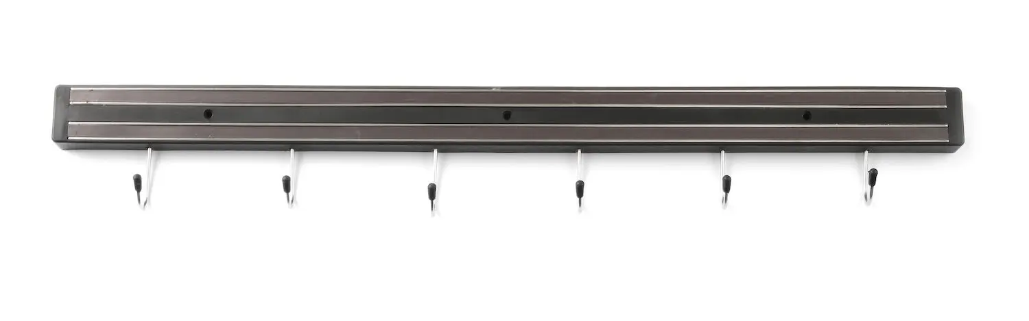 Magnetická lišta s háčikmi, HENDI, 6 háčikov, (L)620mm