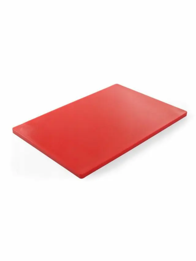 Krájacia doštička HACCP GN 1/1, Revolution, Farba: červená Určenie: surové mäso, GN 1/1, Červená, 530x325x(H)10mm