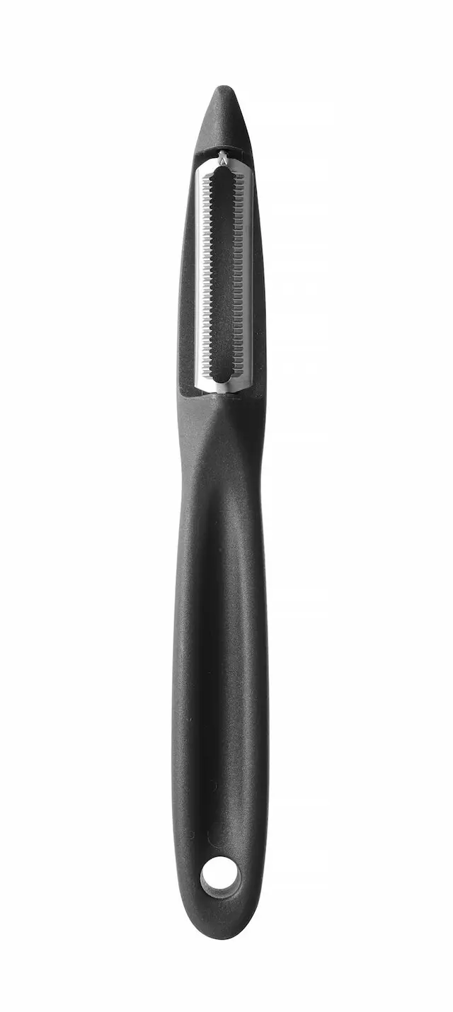 Univerzálna škrabka s vrúbkovanou čepeľou, HENDI, Čierna, (L)175mm