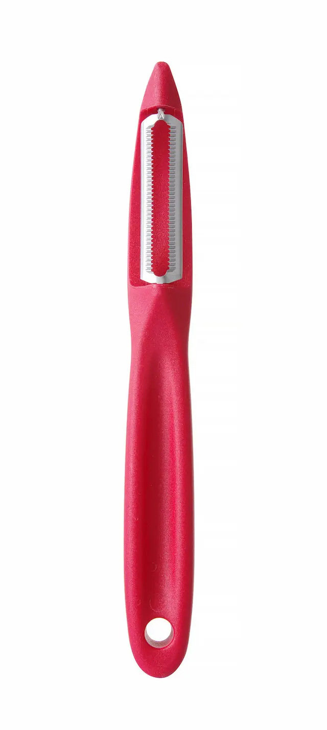 Univerzálna škrabka s vrúbkovanou čepeľou, HENDI, Červená, (L)175mm