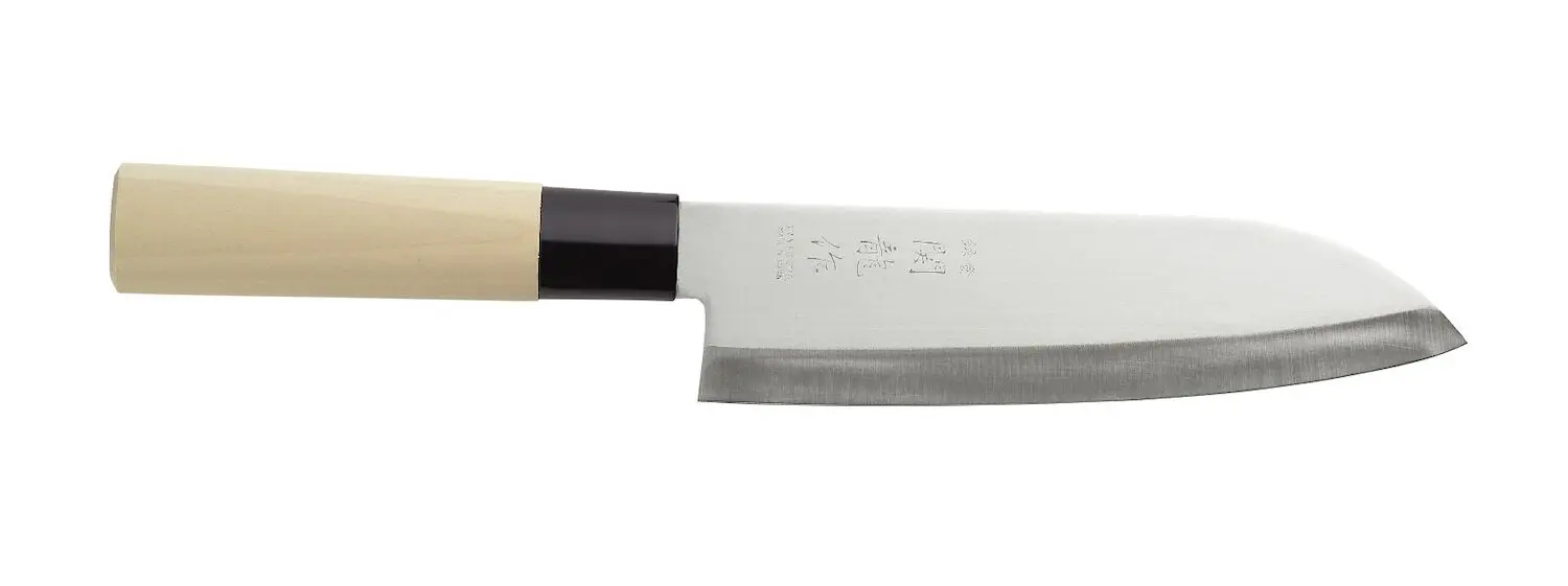 Japonský nôž Santoku, HENDI, Svetlá dubová, (L)290mm