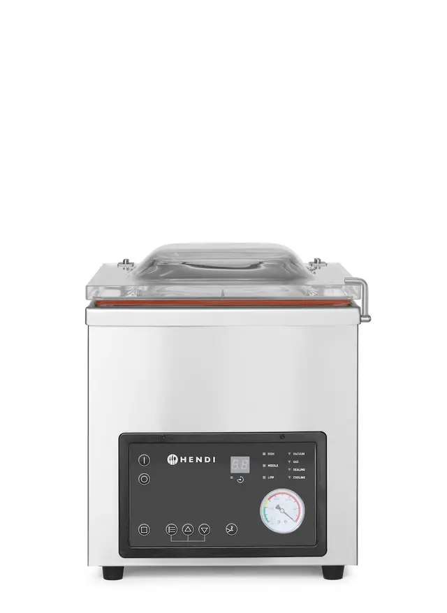 Vákuový baliaci stroj Profi Line - komorový, HENDI, Profi Line, Zváracia lišta 350 mm, 230V/750W, 450x555x(H)480mm – Obrázok 2