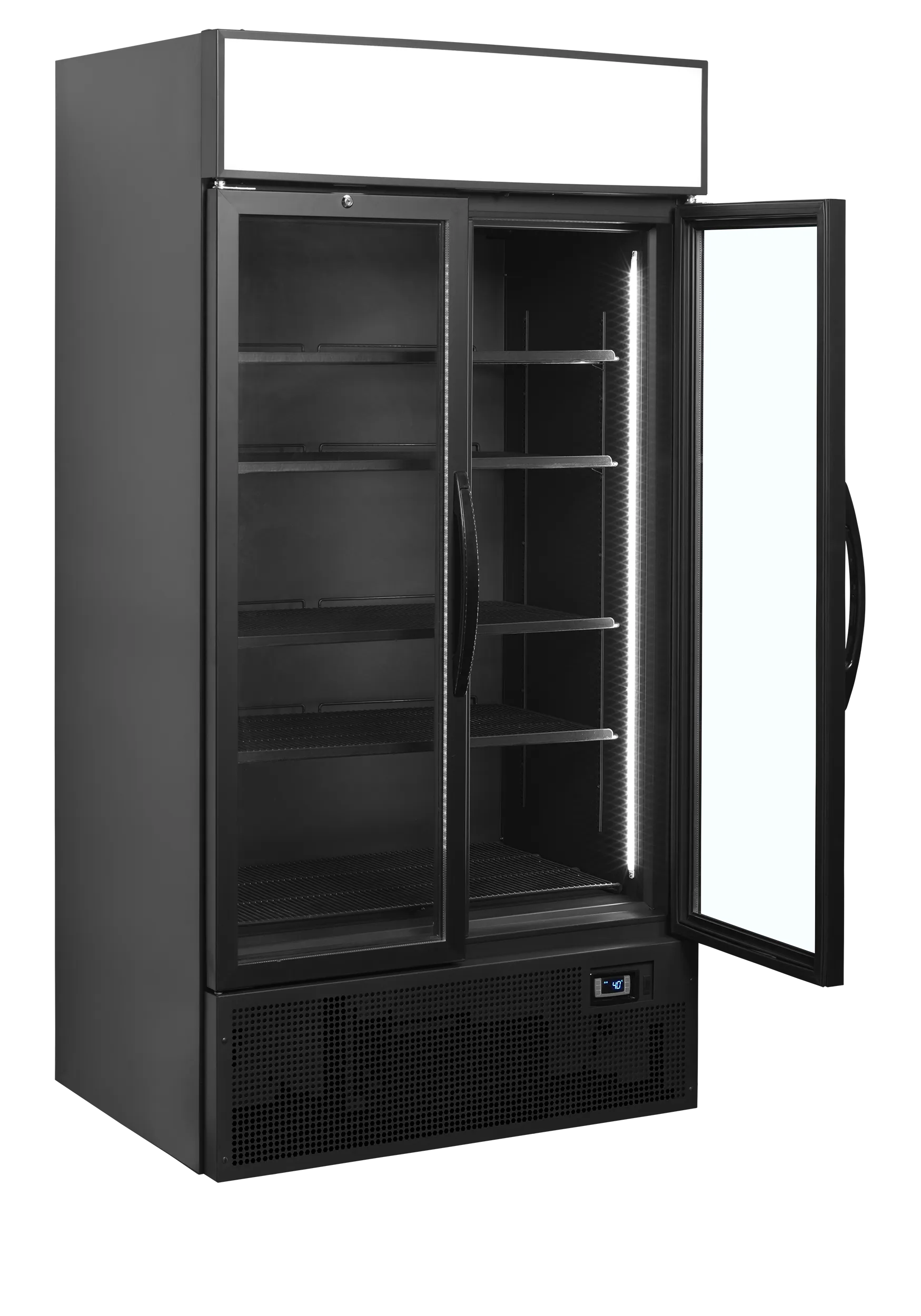 Chladiaca skriňa – 524 L – 2 – dverová – čierna | TEFCOLD FSC1000H BLACK – Obrázok 2