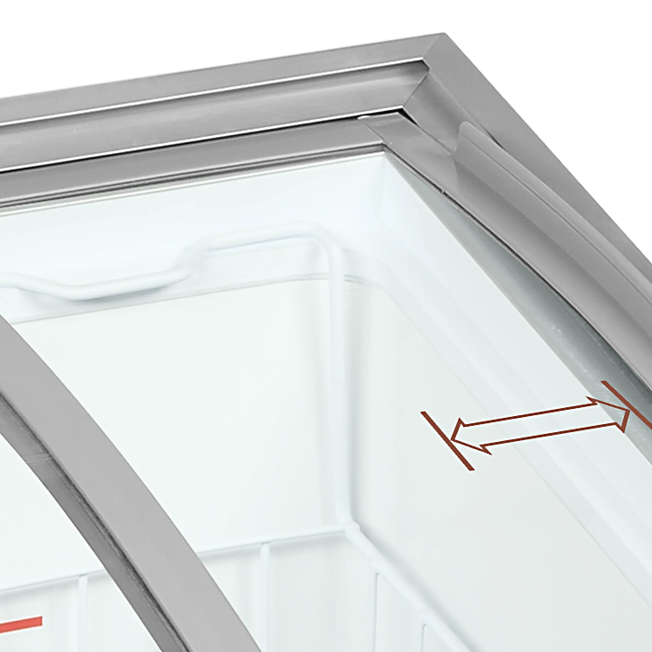 Truhlicová mraznička – presklené oblé veko – 85 L | TEFCOLD IC101SCEB LED – Obrázok 2