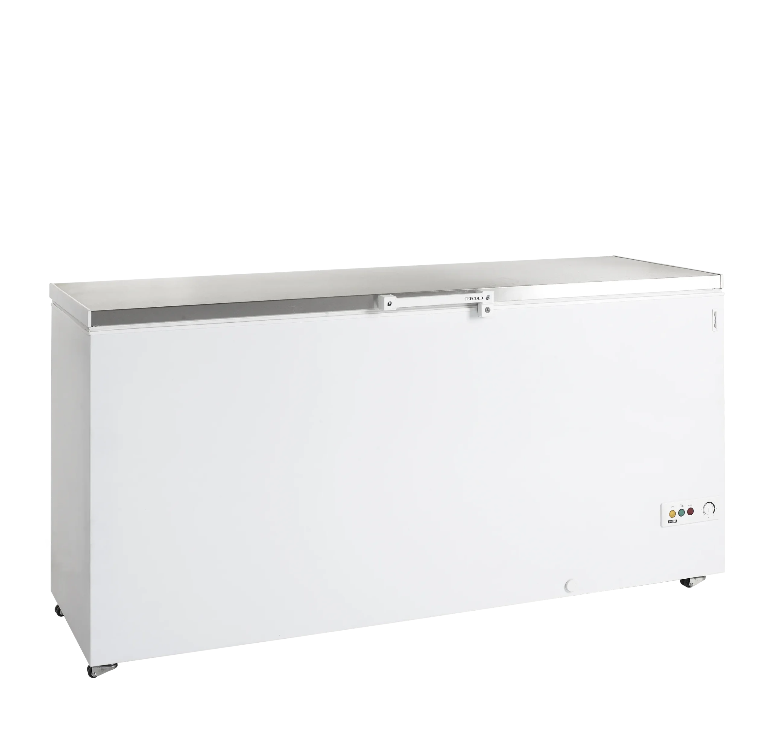 Truhlicová mraznička – plné nerezové veko – 557 L | TEFCOLD FR 605 S SL