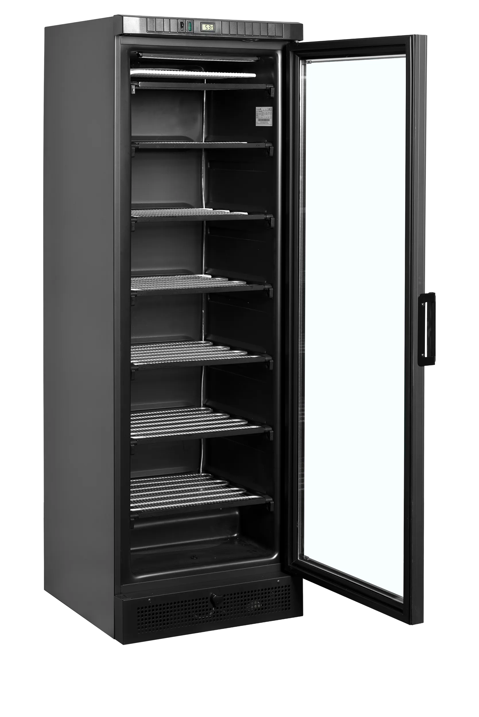 Mraziaca skriňa – presklené dvere – 270 L – čierna | TEFCOLD UFSC371G Black – Obrázok 2