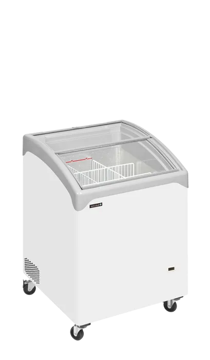 Truhlicová mraznička – presklené veko – 115 L | TEFCOLD NIC 101 SCEB