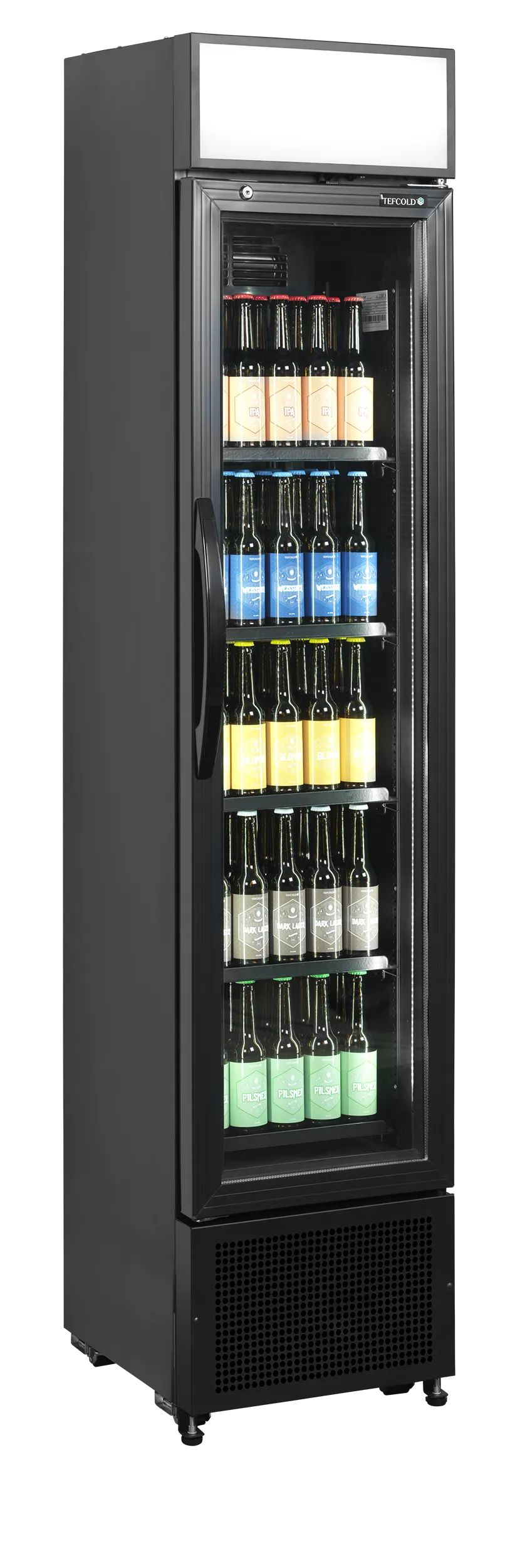 Úzka chladiaca skriňa – 114 L – 435×505 mm | TEFCOLD FSC 175H Black – Obrázok 2