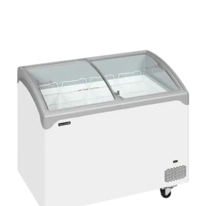 Truhlicová mraznička – presklené oblé veko – 218 L | TEFCOLD NIC 301 SCEB