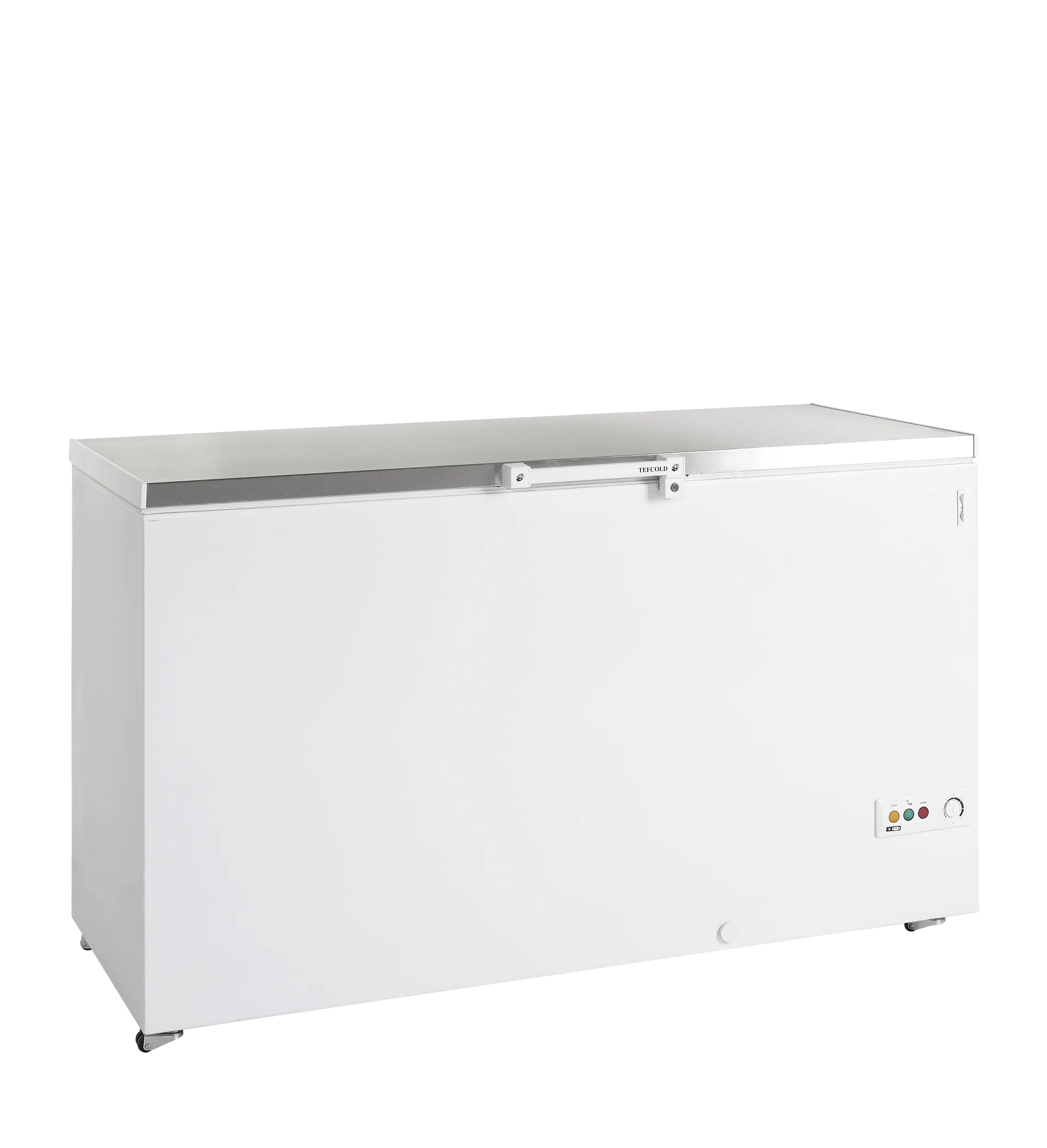 Truhlicová mraznička – plné nerezové veko – 454 L | TEFCOLD FR 505 S SL