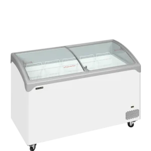 Truhlicová mraznička – presklené oblé veko – 298 L | TEFCOLD NIC 401 SCEB
