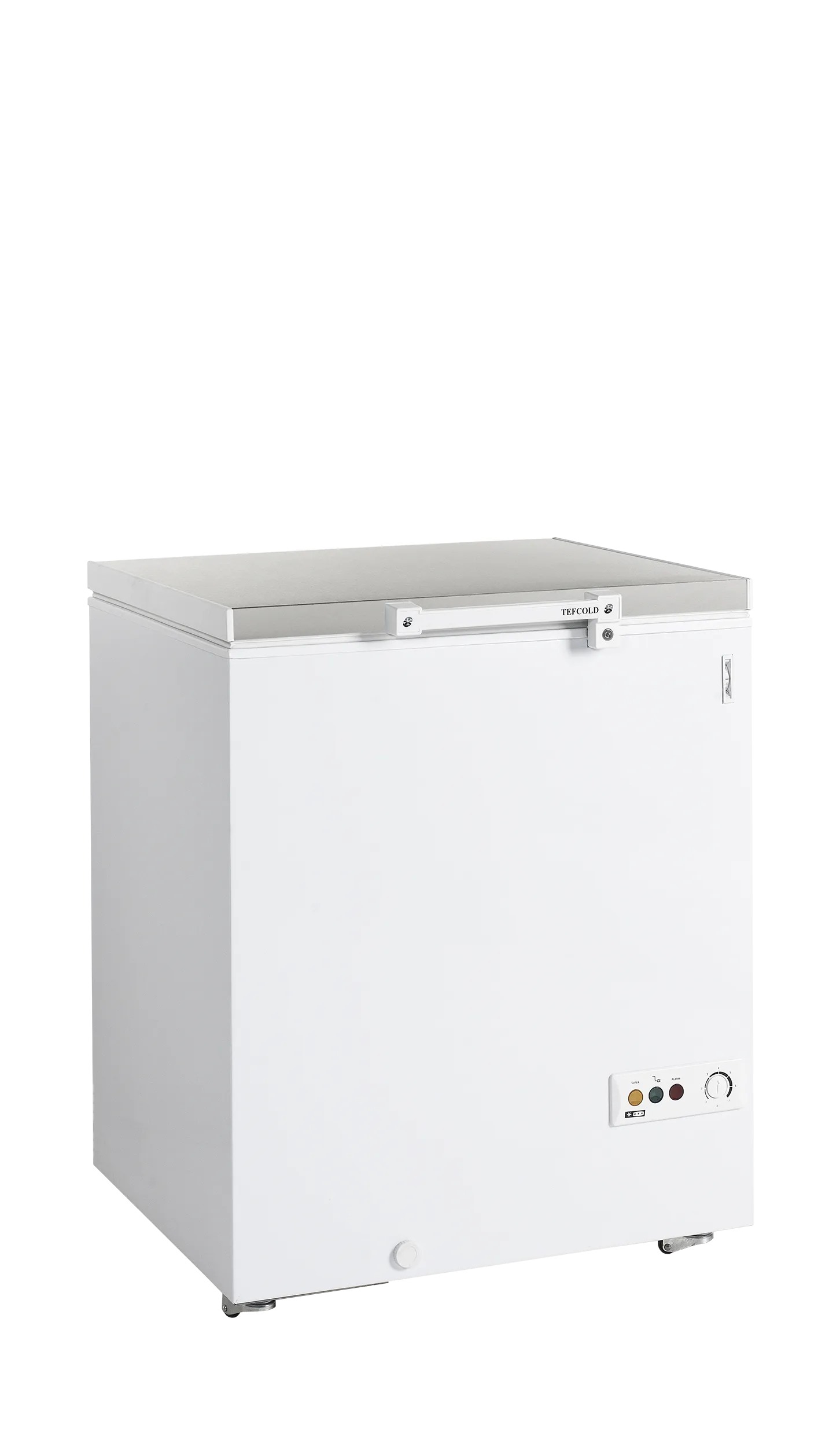 Truhlicová mraznička – plné nerezové veko – 185 L | TEFCOLD FR 205 S SL