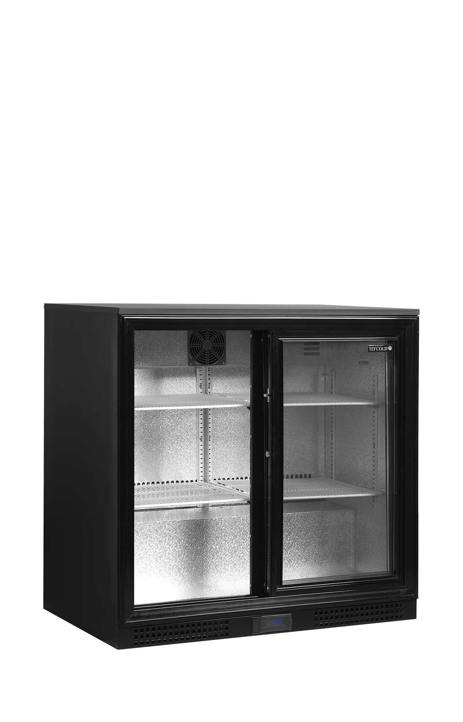 Mini chladnička – 2 – dvojdverová – 182 L – biele police | TEFCOLD DB201S – Obrázok 3