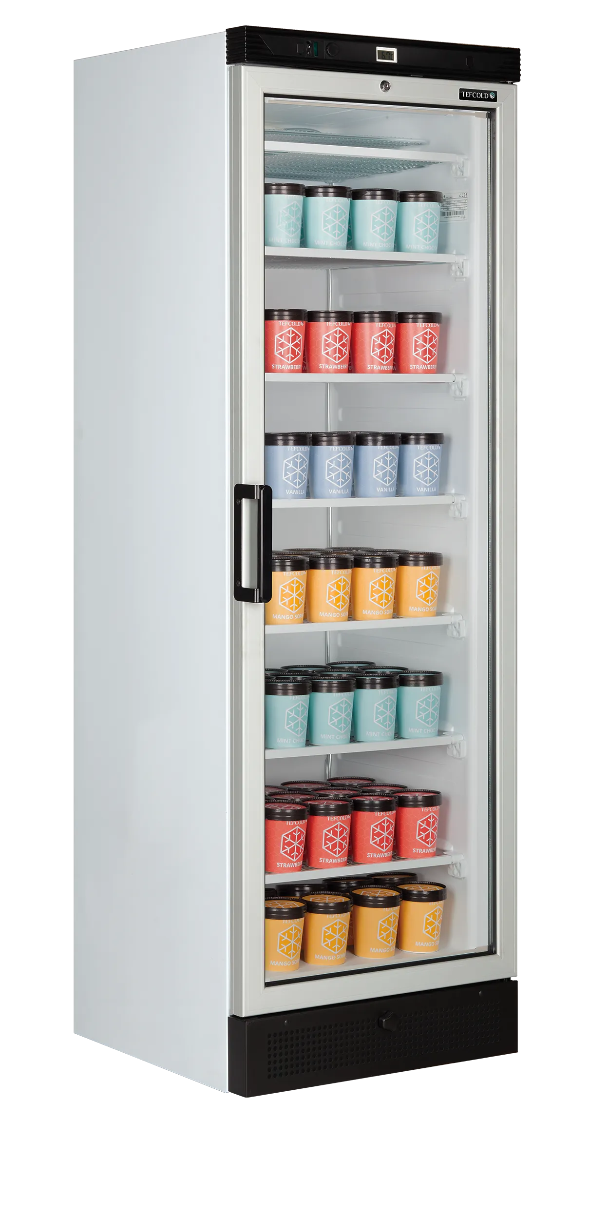 Mraziaca skriňa – presklené dvere – 270 L – biela | TEFCOLD UFFS371G – Obrázok 4