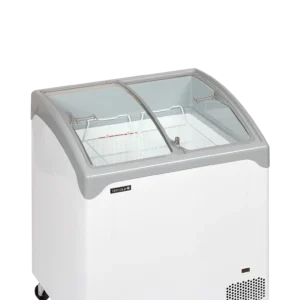 Truhlicová mraznička – presklené oblé veko – 138 L | TEFCOLD NIC 201 SCEB