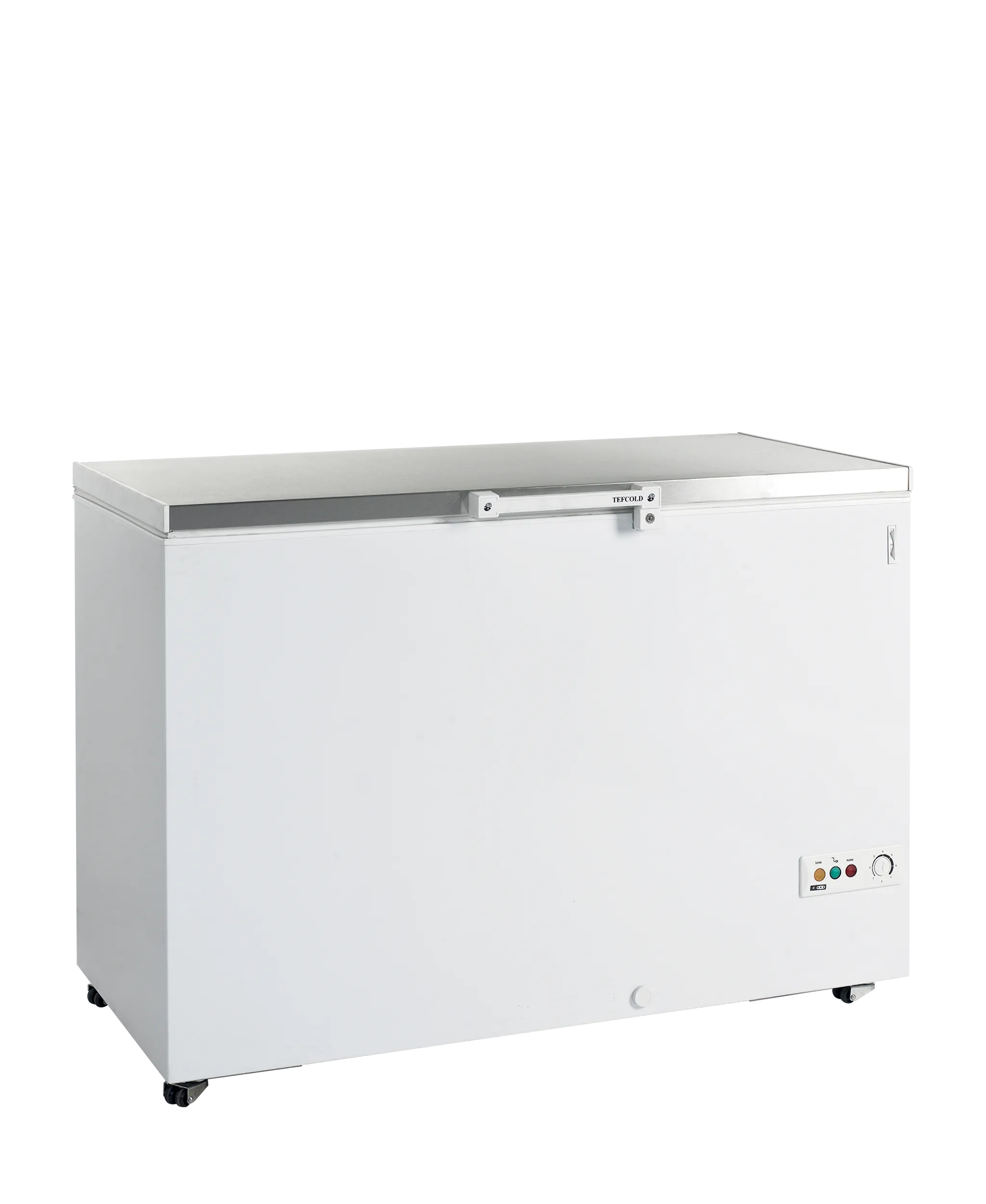 Truhlicová mraznička – plné nerezové veko – 377 L | TEFCOLD FR 405 S SL