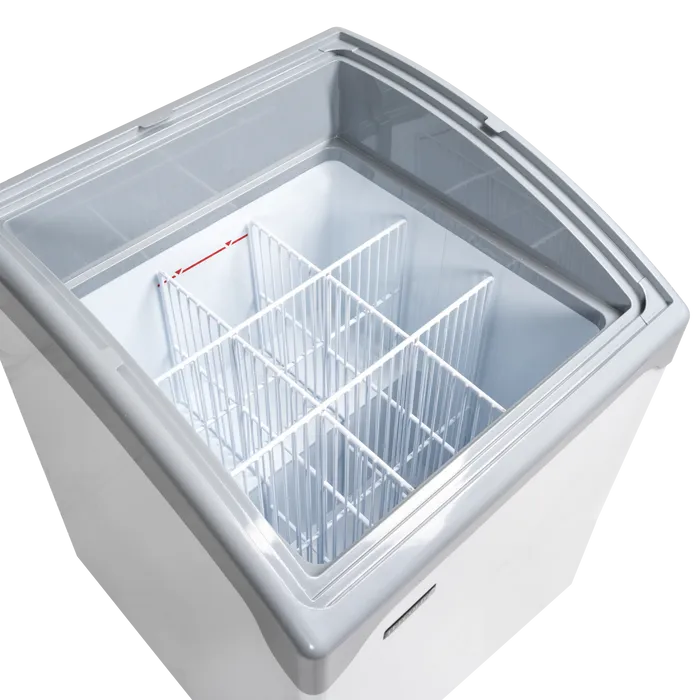 Truhlicová mraznička – presklené veko – 115 L | TEFCOLD NIC 101 SCEB – Obrázok 4