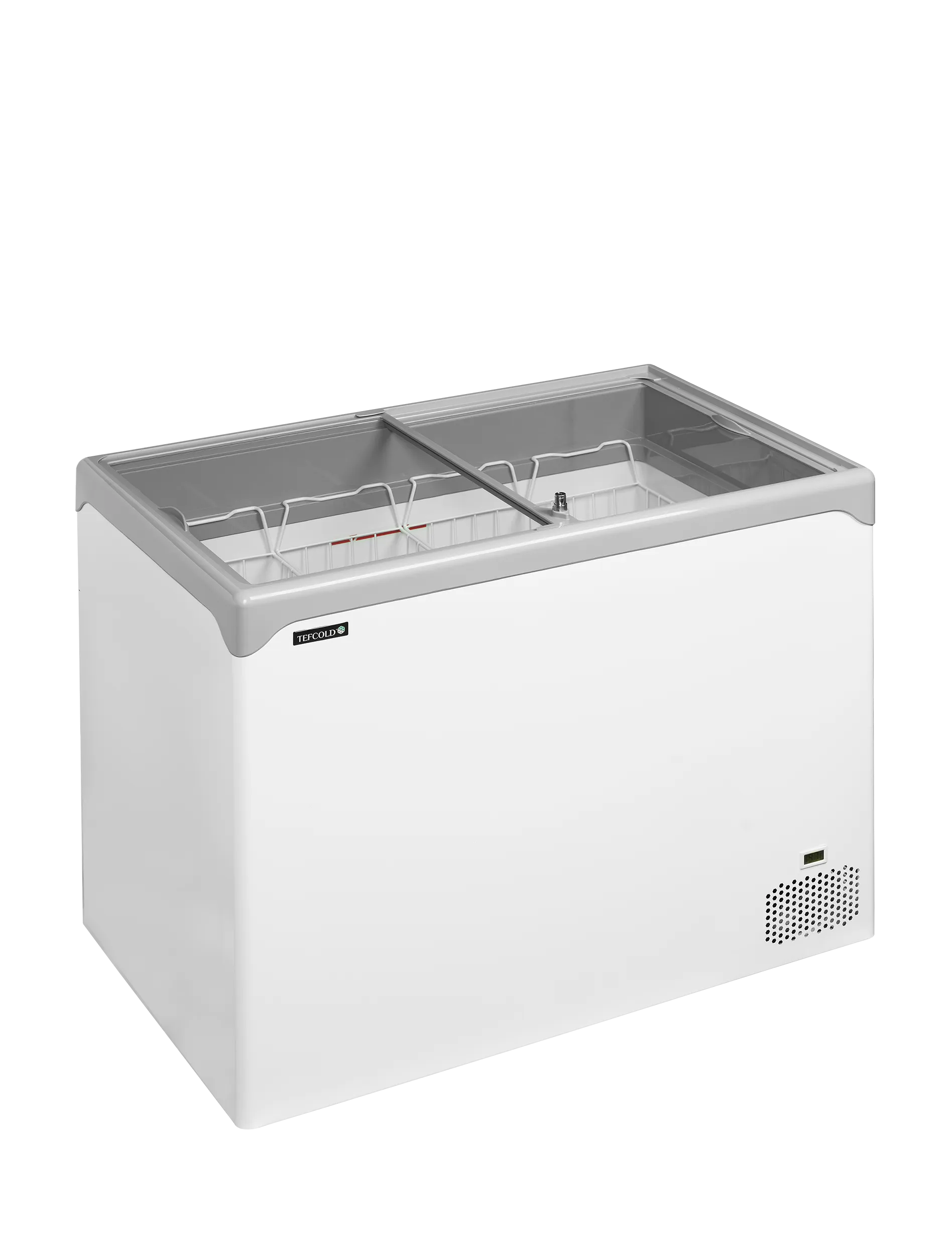 Truhlicová mraznička – presklené veko – 218 L | TEFCOLD NIC 301 SC