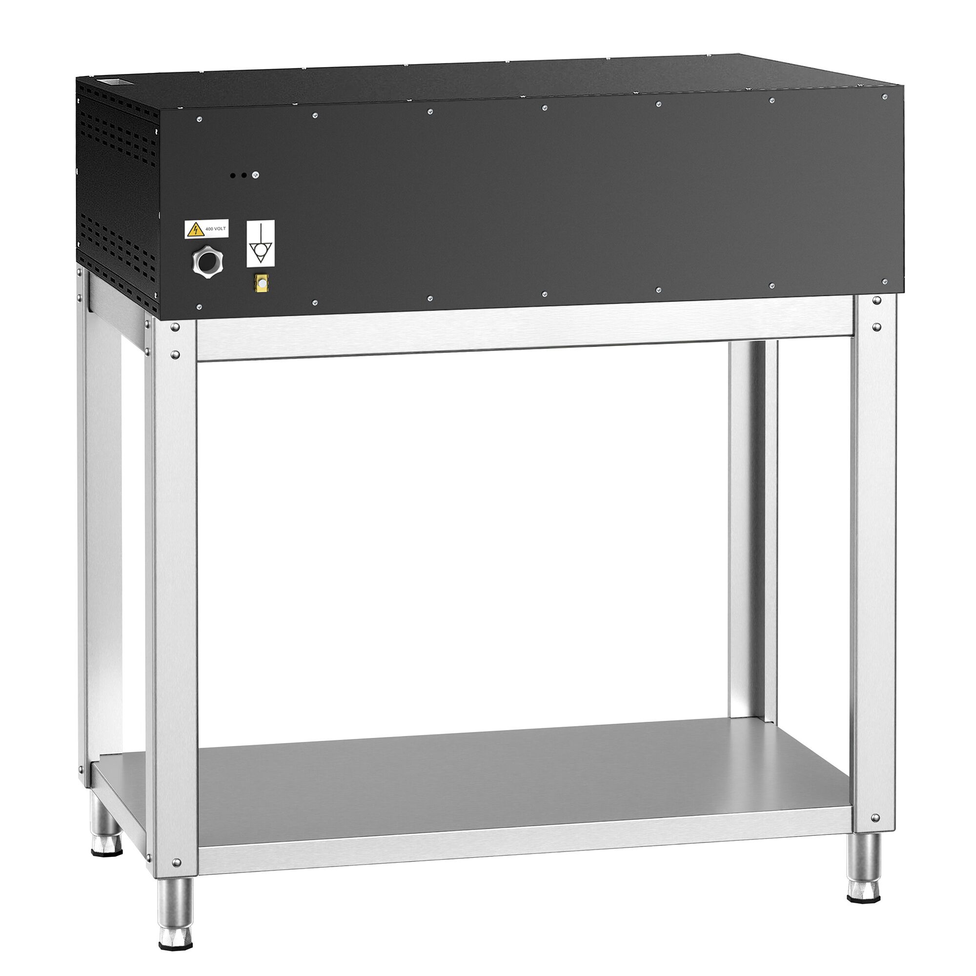 Elektrická viacposchodová pec na pizzu – jednopodlažná – dno zo žiaruvzdorného kameňa – 9 x Ø 34 cm (13,4 palca) – 230 V, trojfázový prúd – mechanické ovládanie – do 450 °C – vrátane stojana – Obrázok 5
