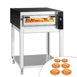 Elektrická pec na pizzu - 6 x 35 cm (hlboká) - digitálna - vrátane podstavca