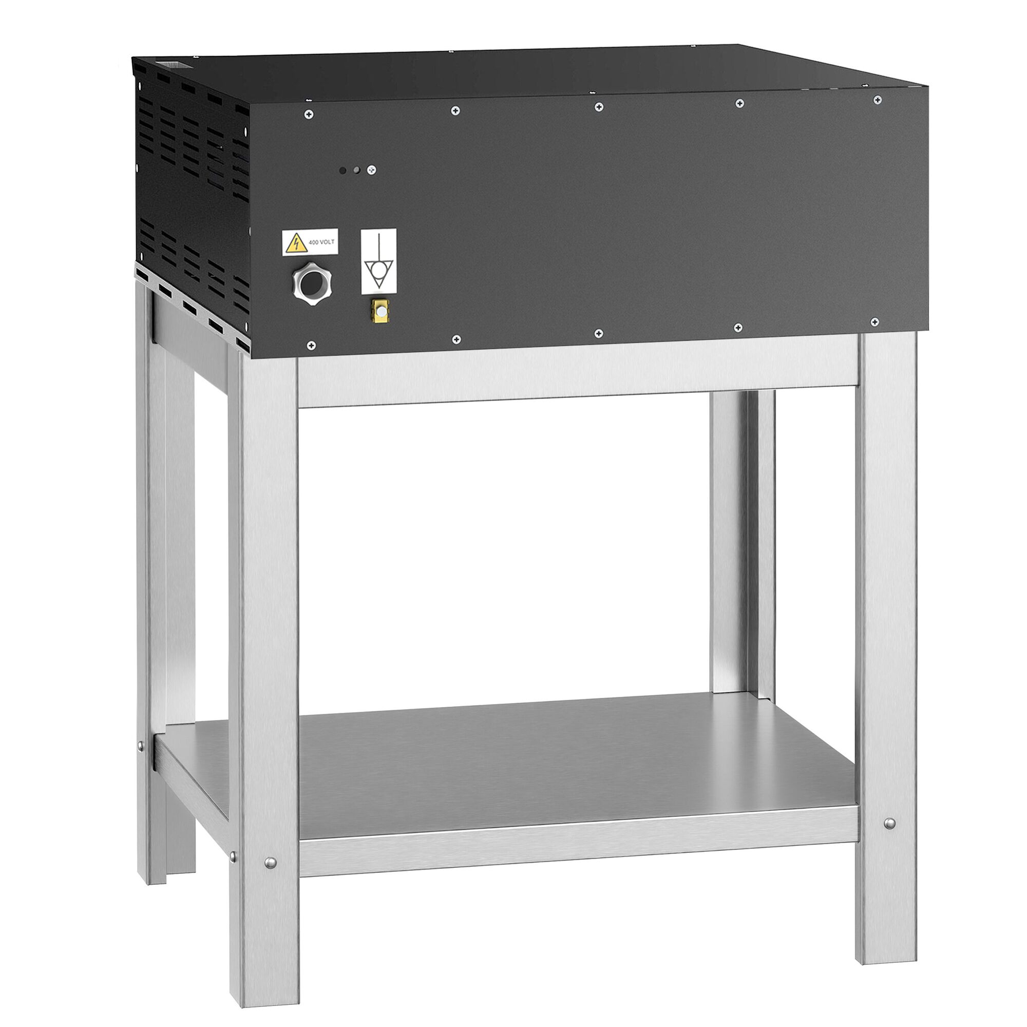 Elektrická viacposchodová pec na pizzu – jednoposchodová – ohňovzdorná kamenná základňa – 4 x Ø 30 cm (12 palcov) – s podstavcom – Obrázok 2
