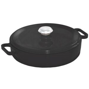 Liatinová zapekacia misa – 2,4 litra – Ø 240 mm – fľaša – čierna