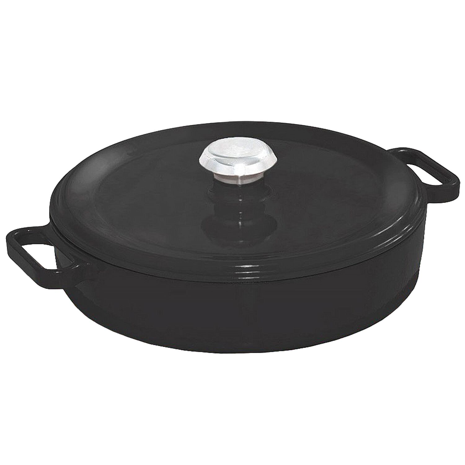 Liatinová zapekacia misa – 2,4 litra – Ø 240 mm – fľaša – čierna
