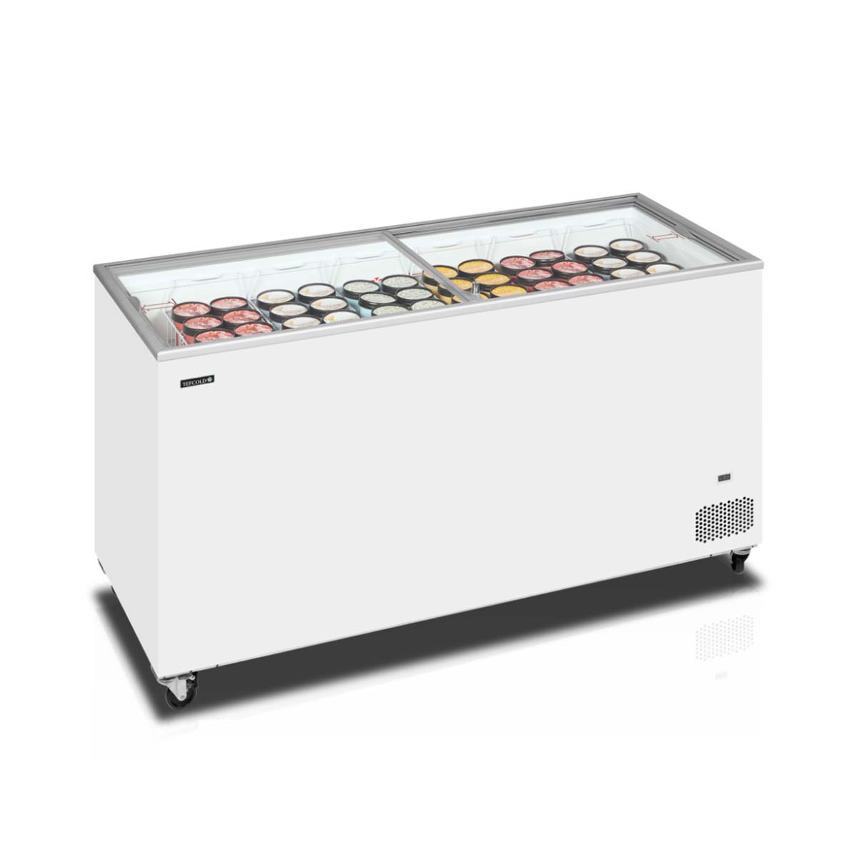 Truhlicová mraznička – presklené veko – 430 L | IC 501 SC Tefcold – Obrázok 2