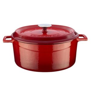 Okrúhla liatinová zapekacia misa s priemerom ( ) 28 cm, 6700 ml