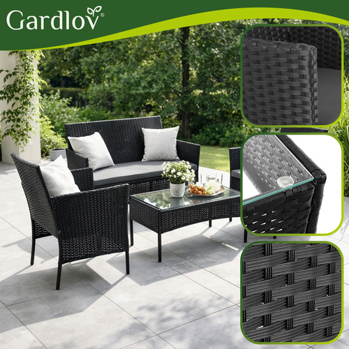 Sada nábytku z čierneho ratanu Gardlov 26908 – Obrázok 5