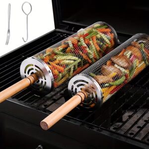 BBQ košík (s rúčkou) na grilovanie, BBQ klietka + BBQ vidlička + hák)