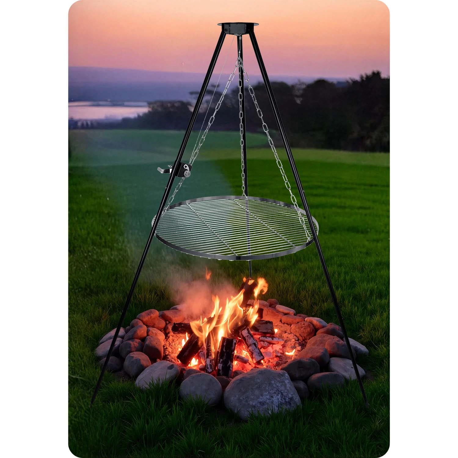 Berdsen BD-884 Trojnožkový krbový rošt 80 cm – Obrázok 6