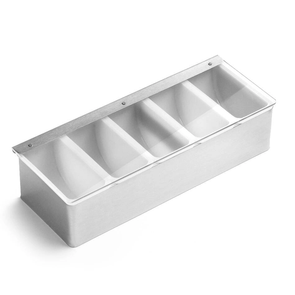 5-dielny zásobník na barmanské prísady, sivý, 37.5x14x9 cm | FORGAST FG11419 – Obrázok 5