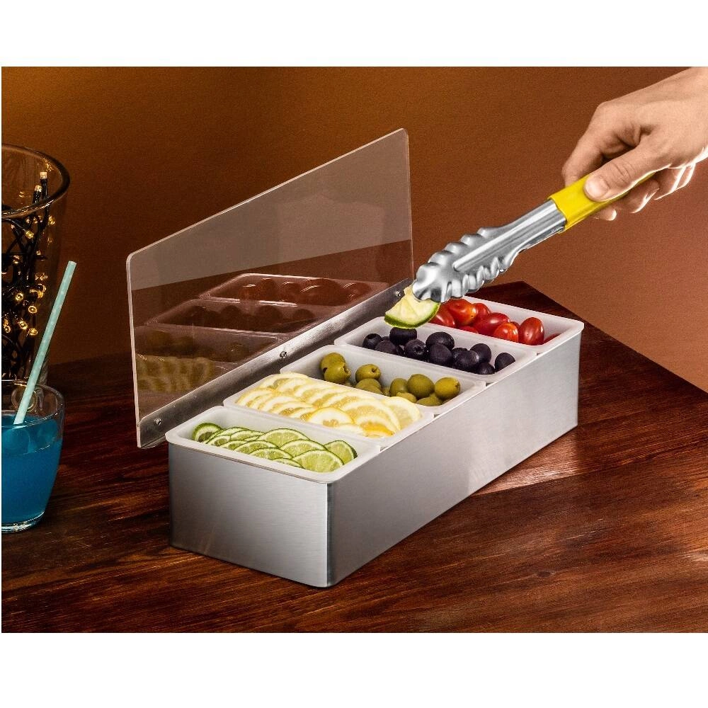 5-dielny zásobník na barmanské prísady, sivý, 37.5x14x9 cm | FORGAST FG11419 – Obrázok 10