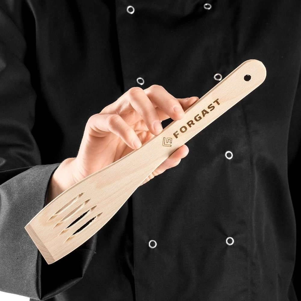 Ažurová drevená špachtľa 30 cm | FORGAST FG12656 – Obrázok 2