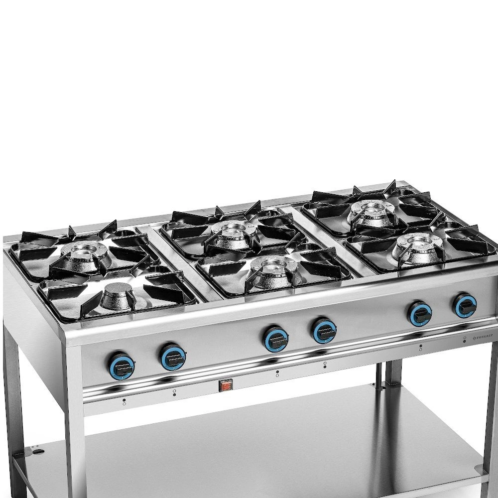Plynový gastronomický sporák 6-horákový, 34,4 kW | FORGAST FG09456 – Obrázok 3