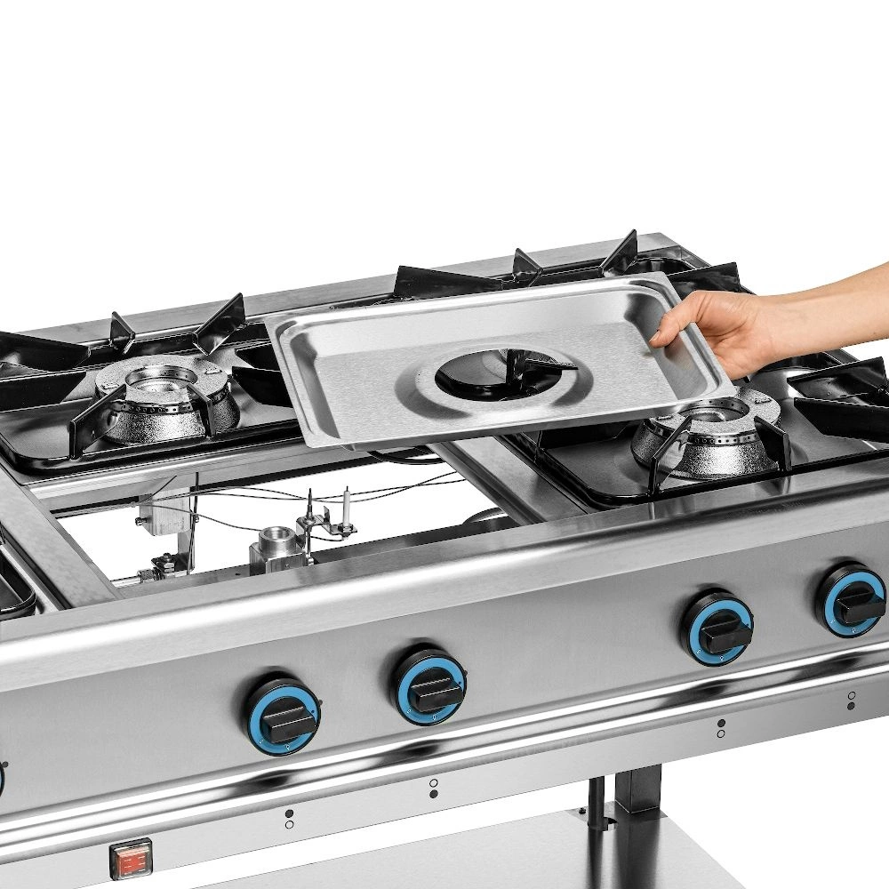 Plynový gastronomický sporák 6-horákový, 34,4 kW | FORGAST FG09456 – Obrázok 4
