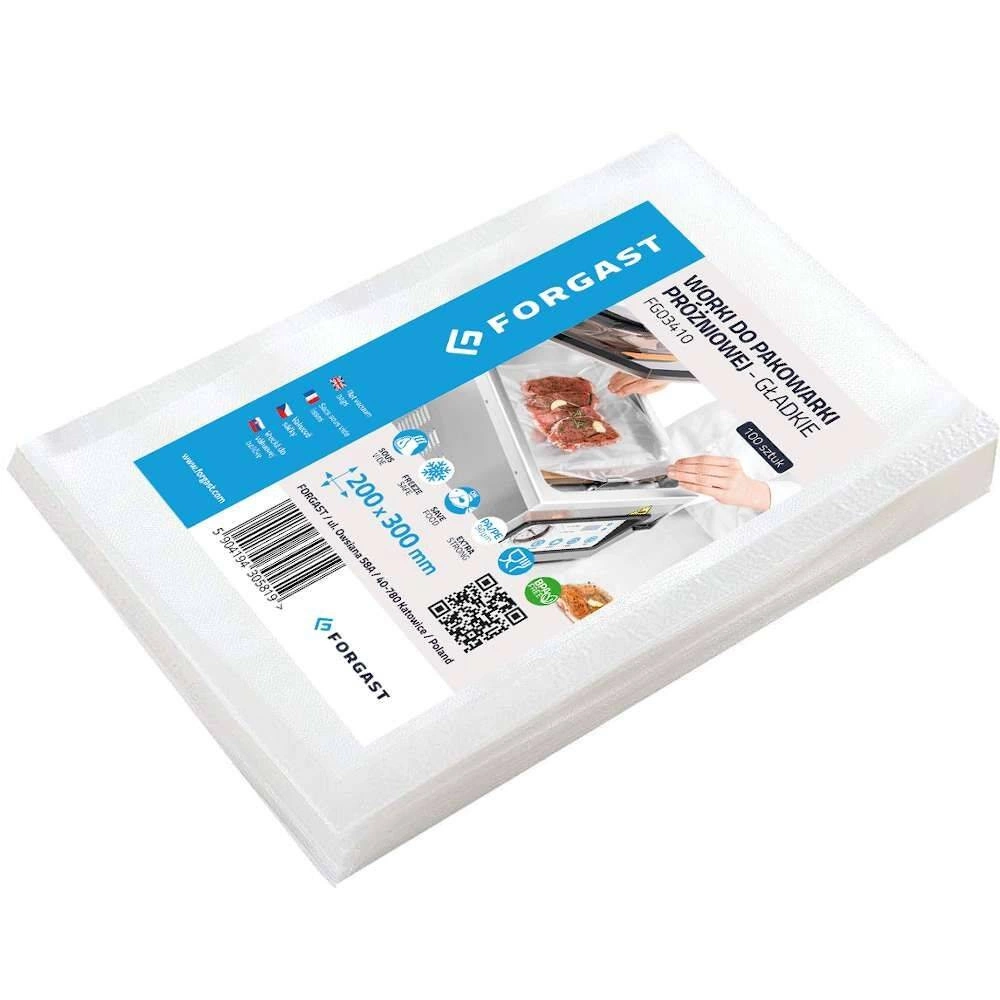Hladké vákuové baliace vrecká 30x20 cm - 100 kusov | FORGAST FG03410