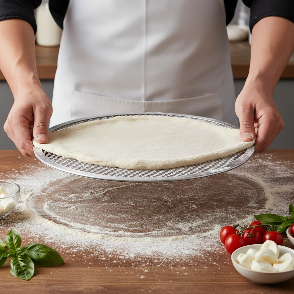 Hliníková sieťka na pizzu, 33 cm | FORGAST FG02934 – Obrázok 3
