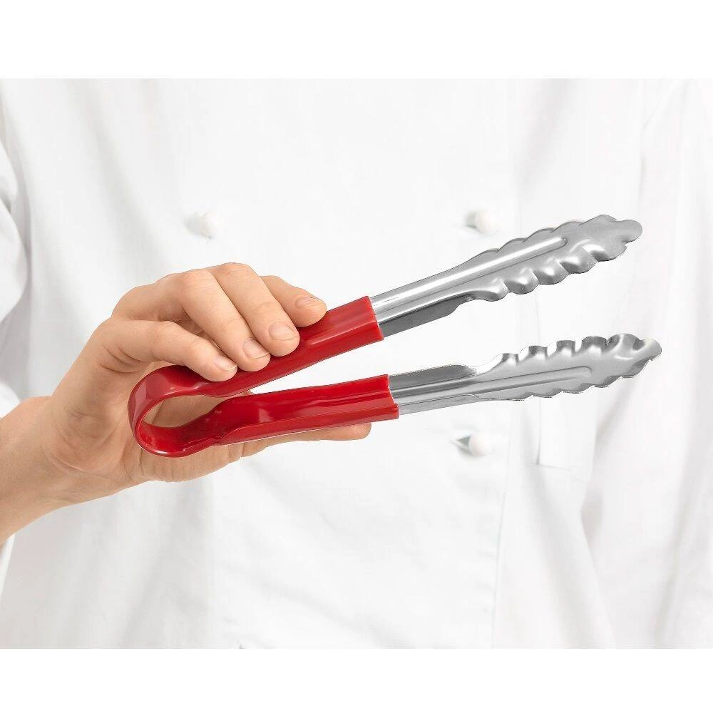 Kliešte na servírovanie HACCP červené, univerzálne, 24 cm | FORGAST FG11118 – Obrázok 2