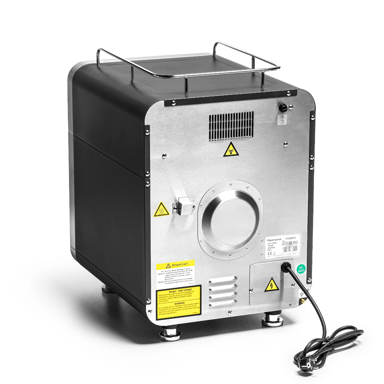 Konvekčno-mikrovlnná rúra s dotykovým displejom, 18 L, 230V/3,5 kW, čierna | PROFICHEF PC09918 – Obrázok 2
